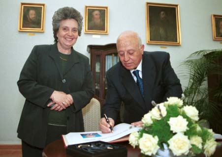 Alicja Grześkowiak i Ahmed Qurei