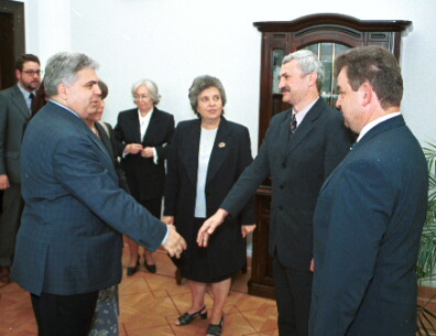 Przewodniczący Adrian Sevrin, marszałek Alicja Grześkowiak, sen. Krzysztof Majka, sen. Kazimierz Kleina